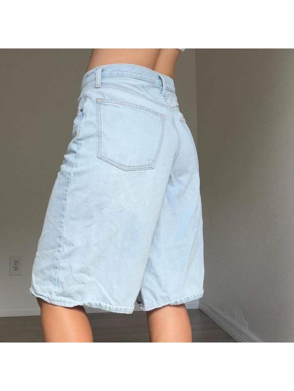 DISTRESSED DENIM SHORTS - Picture 2 of 7